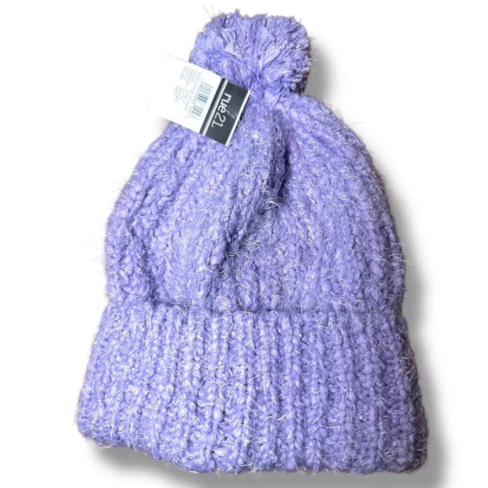 Rue21 Kids Lilac Pom Pom Knit Hat